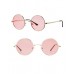 70s Hippie Retro Round Glasses - Pink