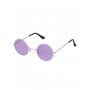 70s Hippie Retro Round Glasses Purple