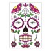 Day of the Dead Face Temporary Tattoo -  Diamond