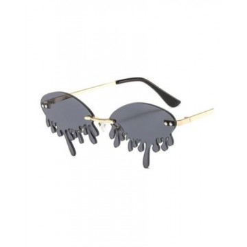 Rimless Water Drips Glasses - Black