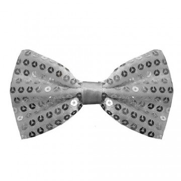 bow tie Sequin silver
