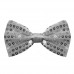 bow tie Sequin silver