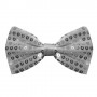 bow tie Sequin silver