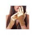 Gloves Short Satin - Gold