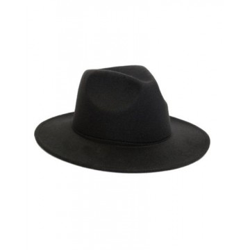 Plain Fedora Hat - Black