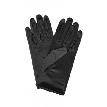 Gloves Short Satin - Black