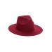 Plain Fedora Hat - Red Wine