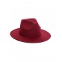 Plain Fedora Hat - Red Wine