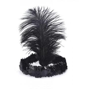 Flapper Headband Black