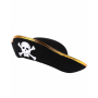 Gold and Black Tricorn Pirate Hat (Kids)