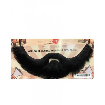 Gari Baldi Beard & Moustache Set - Black