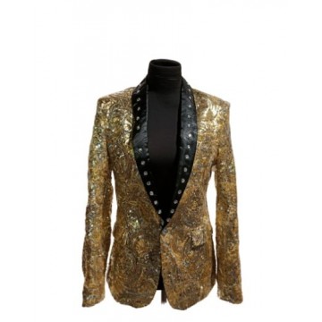 Gold Sequin Blazer