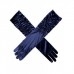 Gloves Fancy Long Satin - Dark Blue
