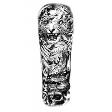 Tattoo Full Sleeve Tiger Snake
