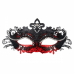 Rhinestone Metal Masquerade Eyemask - Black/Red