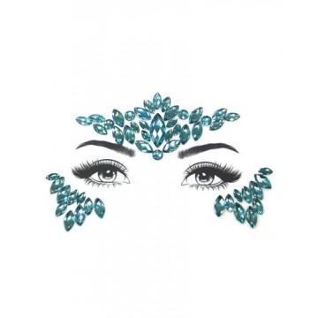 Face Crystal Sticker - Blue