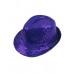 Sequin Fedora Hat - Purple (Bruno)
