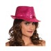 Sequin Fedora Hat - Magenta