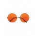 70s Hippie Retro Round Glasses Orange