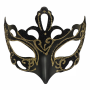 Glittered Elegant Masquerade Eyemask- Black/Gold