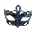 Glittered Elegant Masquerade Eyemask- Black/Silver