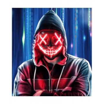 LED Purge Black Mask - Red