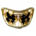 Harlequin Style Musical Masquerade Eyemask - Black