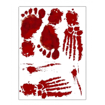 Halloween Wall Sticker Bloody Hand And Foot