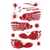 Halloween Wall Sticker Horror Blood Hand And Foot