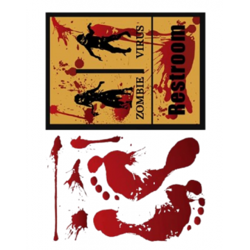 Halloween Wall Sticker Restroom Zombie