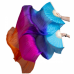 Belly Dance Fan Set Veil - Blue/Purple/Pink/Orange