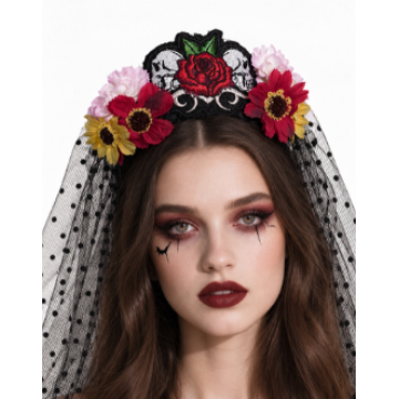 Flower Headband With Veil