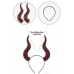 Gothic Curved Demon Horns Headband - Red