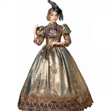 Regal Elegance Embroided Gold