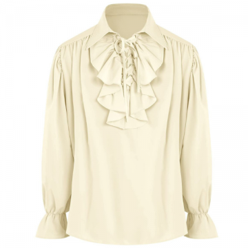Ruffle Beige Shirt
