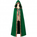 Hooded Renaissance Cloak Green