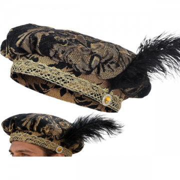 Medieval Tudor Hat Black