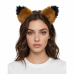 Fluffy Faux Fur Cat Ears Headband Black & Brown