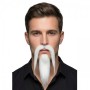 White Fu Manchu Moustache and Beard Set