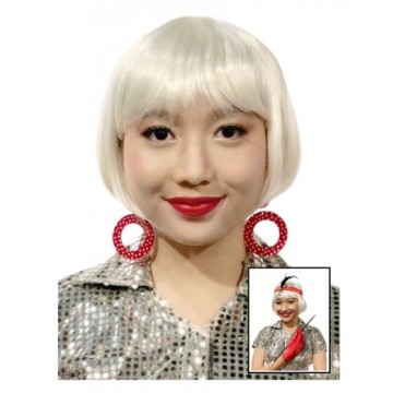 Flapper Bob White Wig