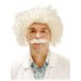 Mad Scientist Wig with Moustache