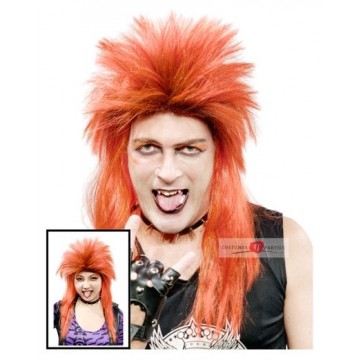 Spikey Rocker Wig - Orange