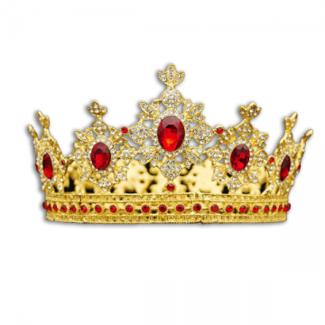 Royal Red Gem Crown with Diamond Accent