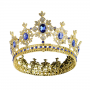 Royal Blue Gem Crown with Diamond Accent