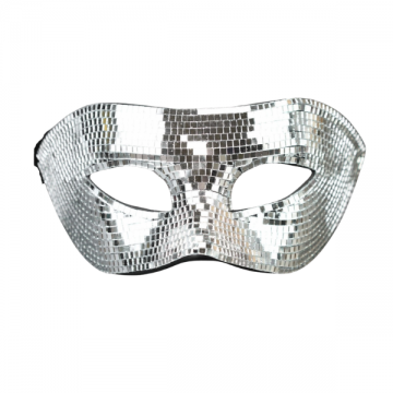 Silver Mirror Mosaic Masquerade Mask