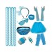 80s Rock N Roll Dress Up Kit - Blue