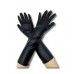 Metallic Long Gloves - Black