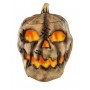 10" Flaming Burlap Pumpkin