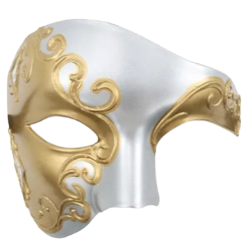 Crimson Phantom masquerade mask - Silver