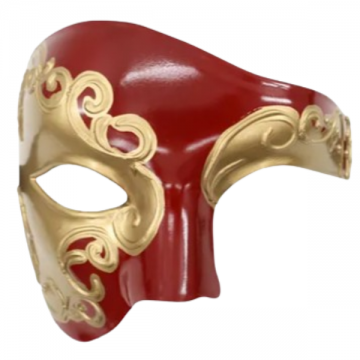 Crimson Phantom masquerade mask - Red